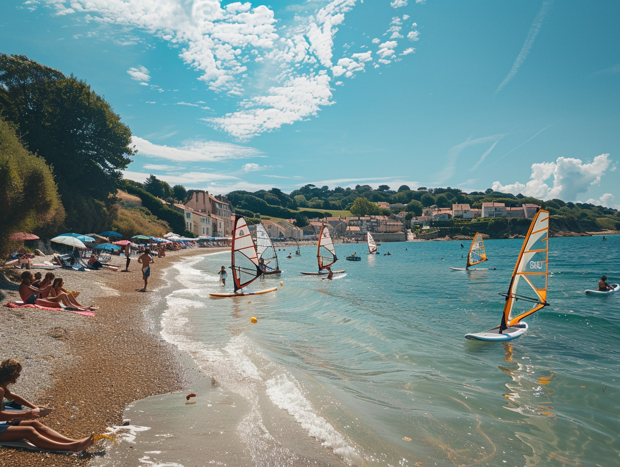 camping dinard port-blanc : activités nautiques et plaisirs estivaux -  plage vacances